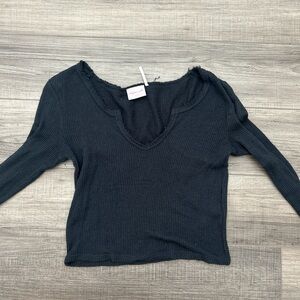 Urban Outfitters Black Long Sleeve Top